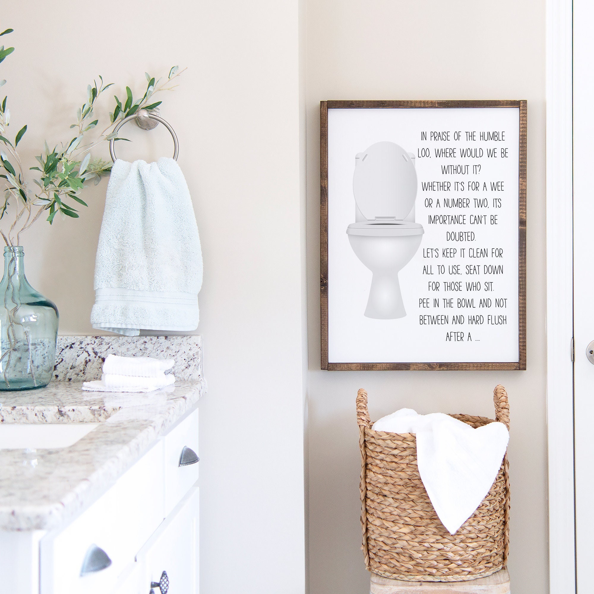 Toilet Wall Print Toilet Poem Wall Print Bathroom Prints Etsy UK