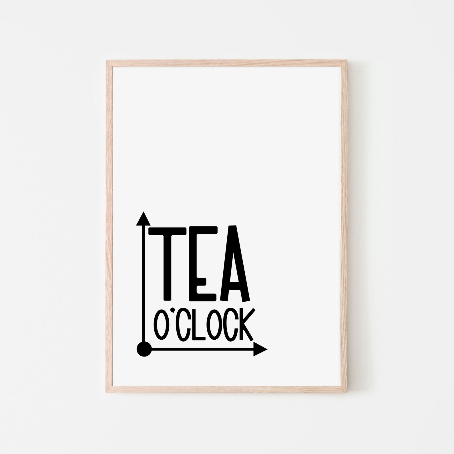 Tea O'clock Wall Print Tea Word Print Print for Kitchen Etsy UK