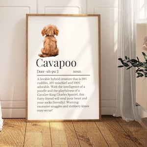 Cavapoo Definition Print, Wall Print for Cavapoo Owner, Cavapoo Print, Dog Owner Gift, Cavapoo Wall Print, Cavapoo Mum