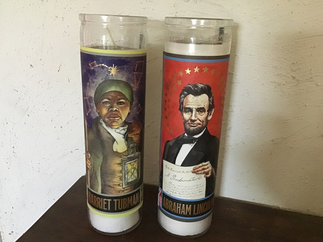 Candles Harriet Tubman Abraham Lincoln Secular Saint Candle Unscented