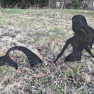 Mermaid Garden Stakes Mermaid Metal Art Yard Art Garden Decoration Patio Decor