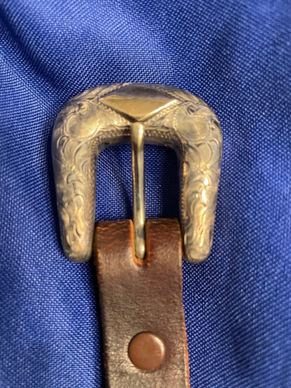 Western custom gold and silver belt buckle