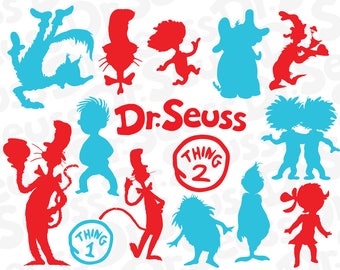 Cat in the Hat SVG, Cat in the Hat Files, Dr. Seuss Files, Cut Files Cricut Silhouette, Printable Decal, Dr Seuss Svg, Clipart