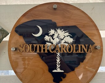 South Carolina Wall Art, home decor, wooden sign