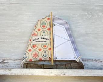 Sailors Knot Sailboat, driftwood sailboat, sailing decor, sailboat art, nautical decor, nautical art, coastal gifts
