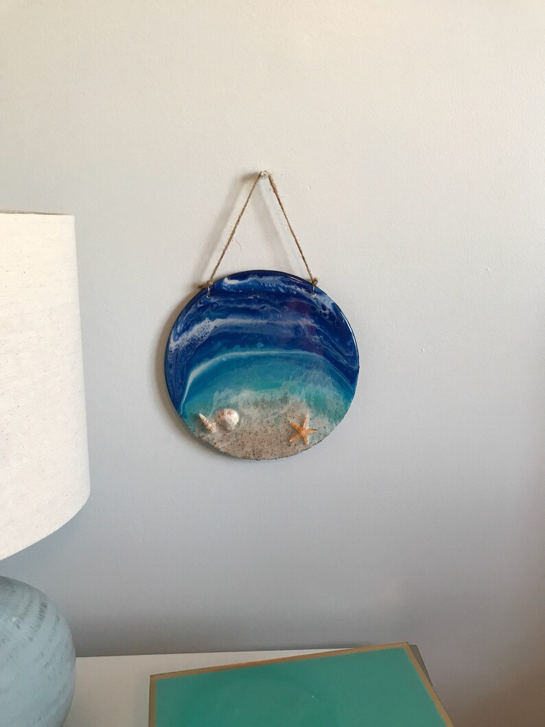 Resin wall art ocean art coastal living home decor | Etsy