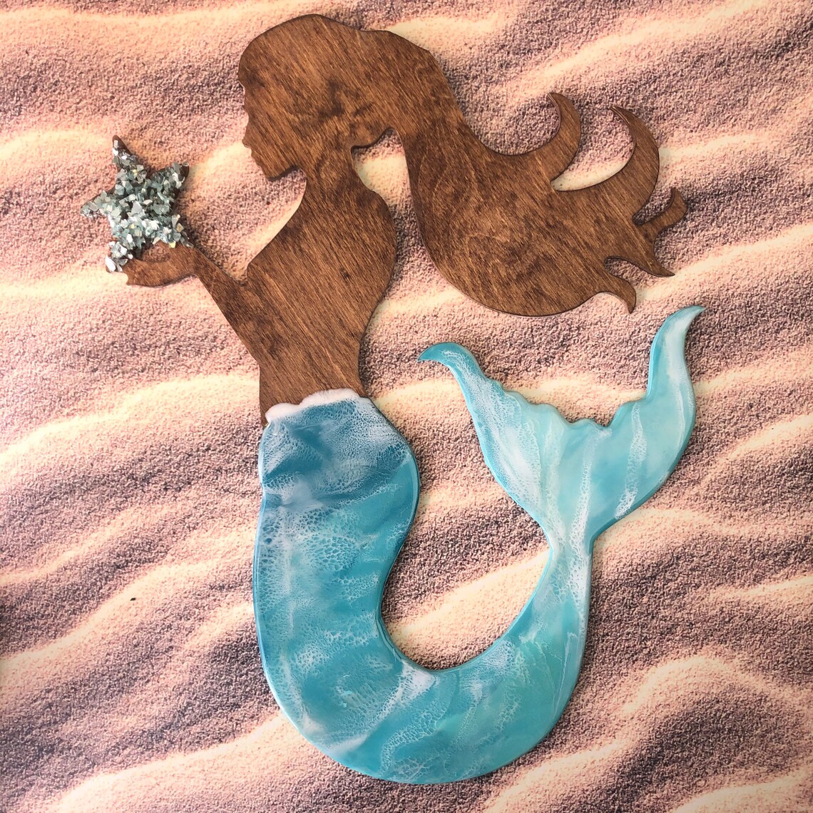 Mermaid Resin wall art ocean art coastal living home decor Etsy