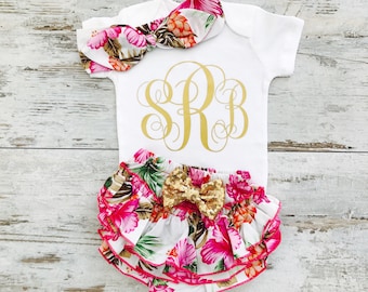monogram baby girl etsy