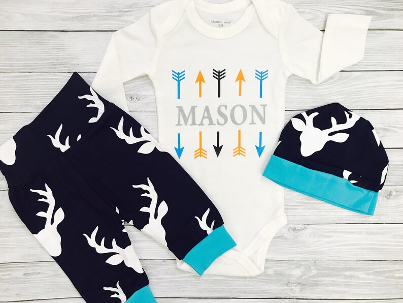 baby boy coming home outfit personalized