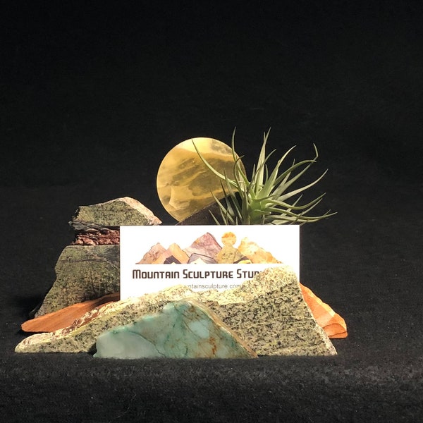 Mountain Sculpture Business Card Holder