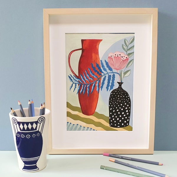 Illustration // Peinture "Duo de vases"