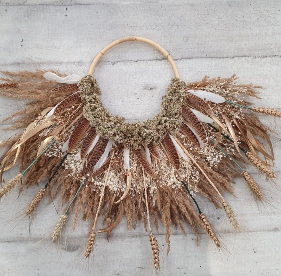 Couronne de Fleurs Séchées Voyage