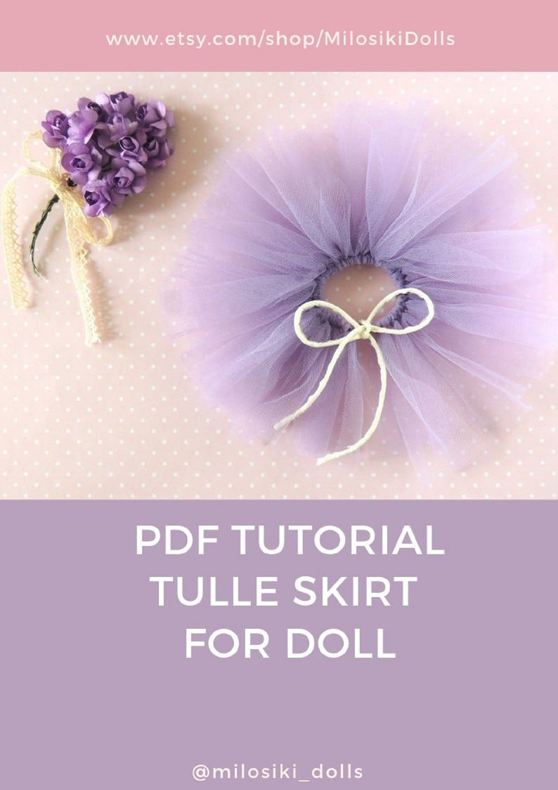 PDF tutorial Tulle skirt for doll Clothes for dolls Doll Etsy