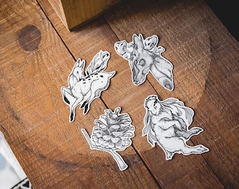 Oh my deer - set of 4 vinyl Stickers