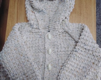 Handknitted Hooded Jacket 24 inch chest