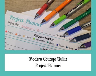 Printable Quilt Project Planner by Modern Cottage Quilts
