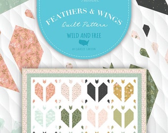 Feathers and Wings PDF Quilt Pattern by Gracey Larson - 61" X 61 ...