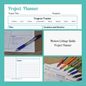 Printable Quilt Project Planner by Modern Cottage Quilts - Etsy