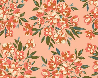 Gloria - Painted Posies Print - by Maureen Cracknell for Art Gallery Fabrics