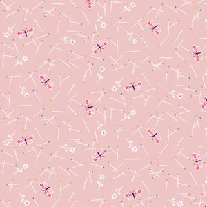 Magic Makers - Butterfly Pins Light Pink - by Cori Dantini for FreeSpirit Fabrics