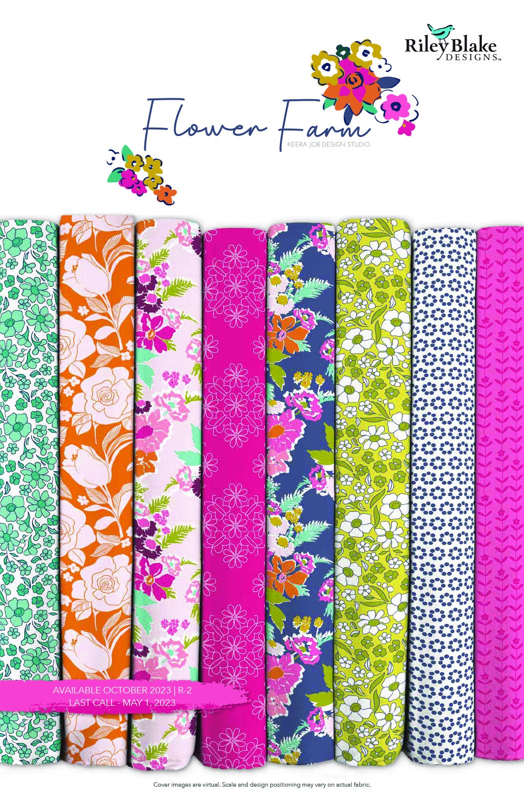 Flower Farm Flower Dots Jade Print by Keera Job for Riley Blake Designs -  Etsy