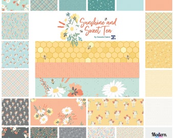 Sunshine and Sweet Tea - Fat Quarter Bundle - by Amanda Castor of Material Girl Quilts for Riley Blake Designs