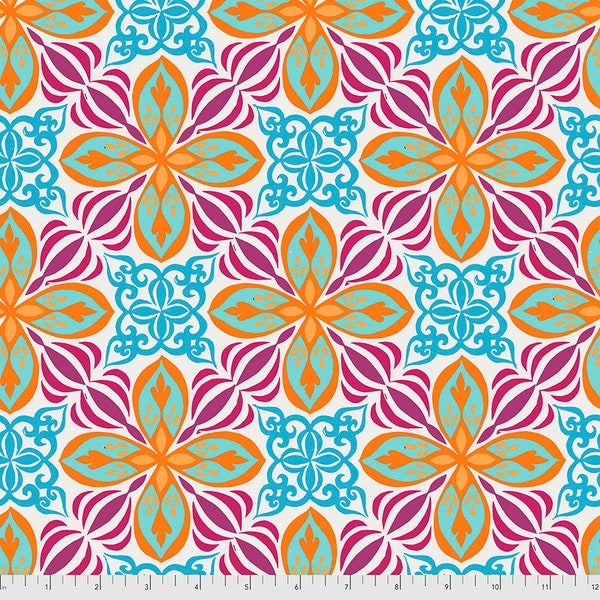 Enchanted Tile Pomegranate print by Valori Wells for FreeSpirit Fabrics