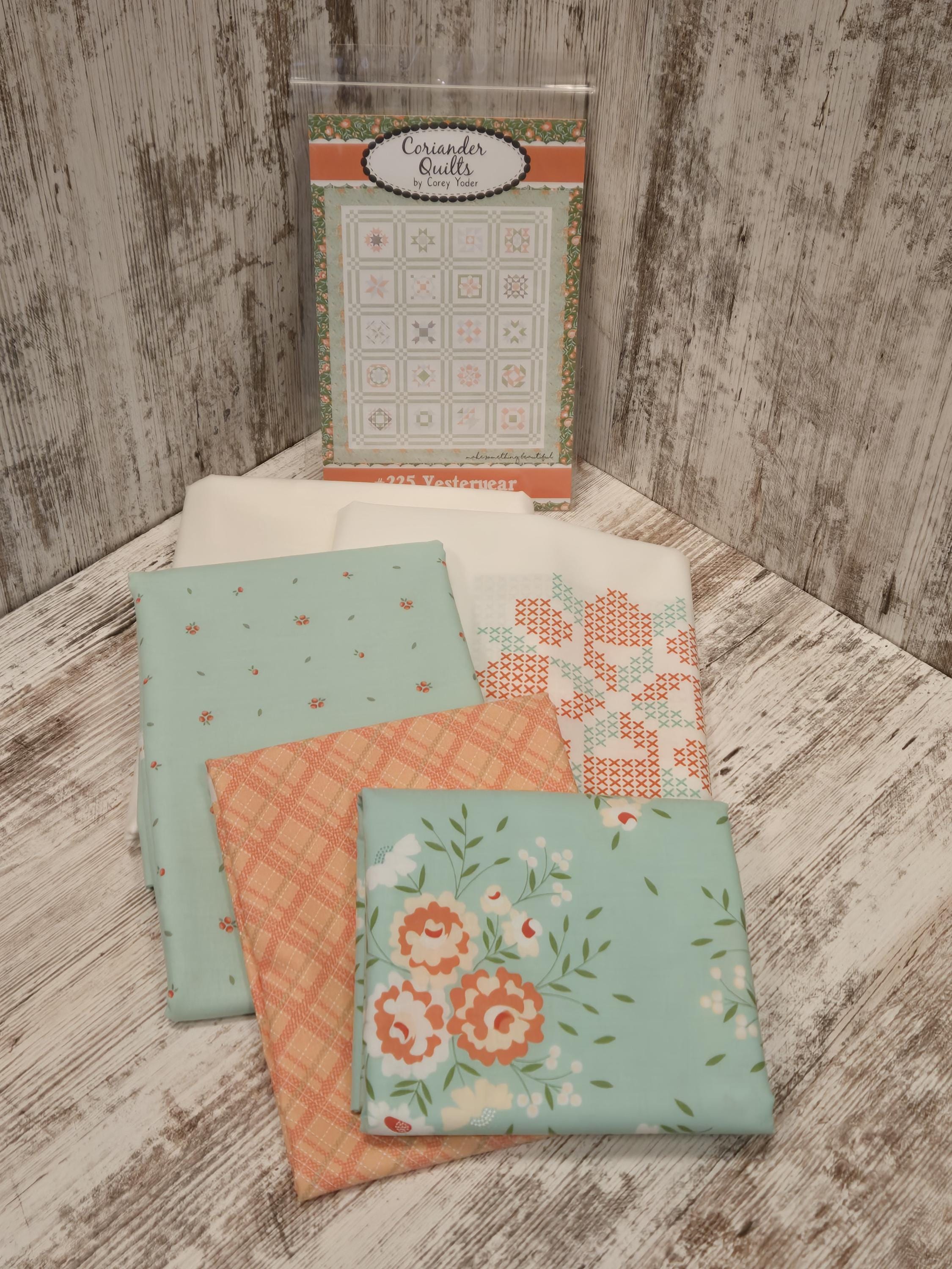 Yesteryear Quilt Kit with Abloom fabric and pattern by Corey Yoder of Coriander Quilts