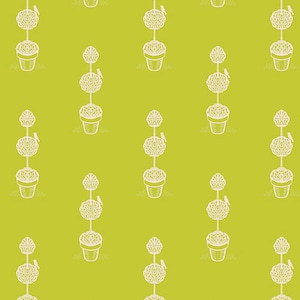 Spring Equinox Collection - Topiary Garden Print - by Katie O&#39;Shea for Art Gallery Fabrics