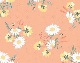 Sunshine and Sweet Tea - Main Print Peach - by Amanda Castor of Material Girl Quilts for Riley Blake Designs