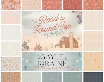 Shop Curated Fat Quarter Bundle of Fabrics from Road to Round and Gayle Loraine by Elizabeth Chappell for Art Gallery Fabrics