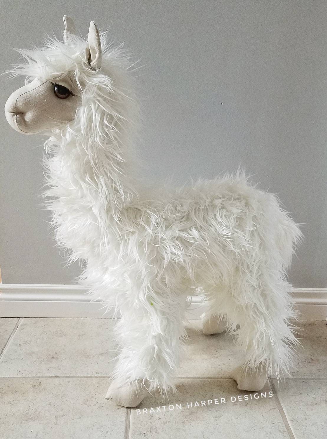 large stuffed llama for nursery