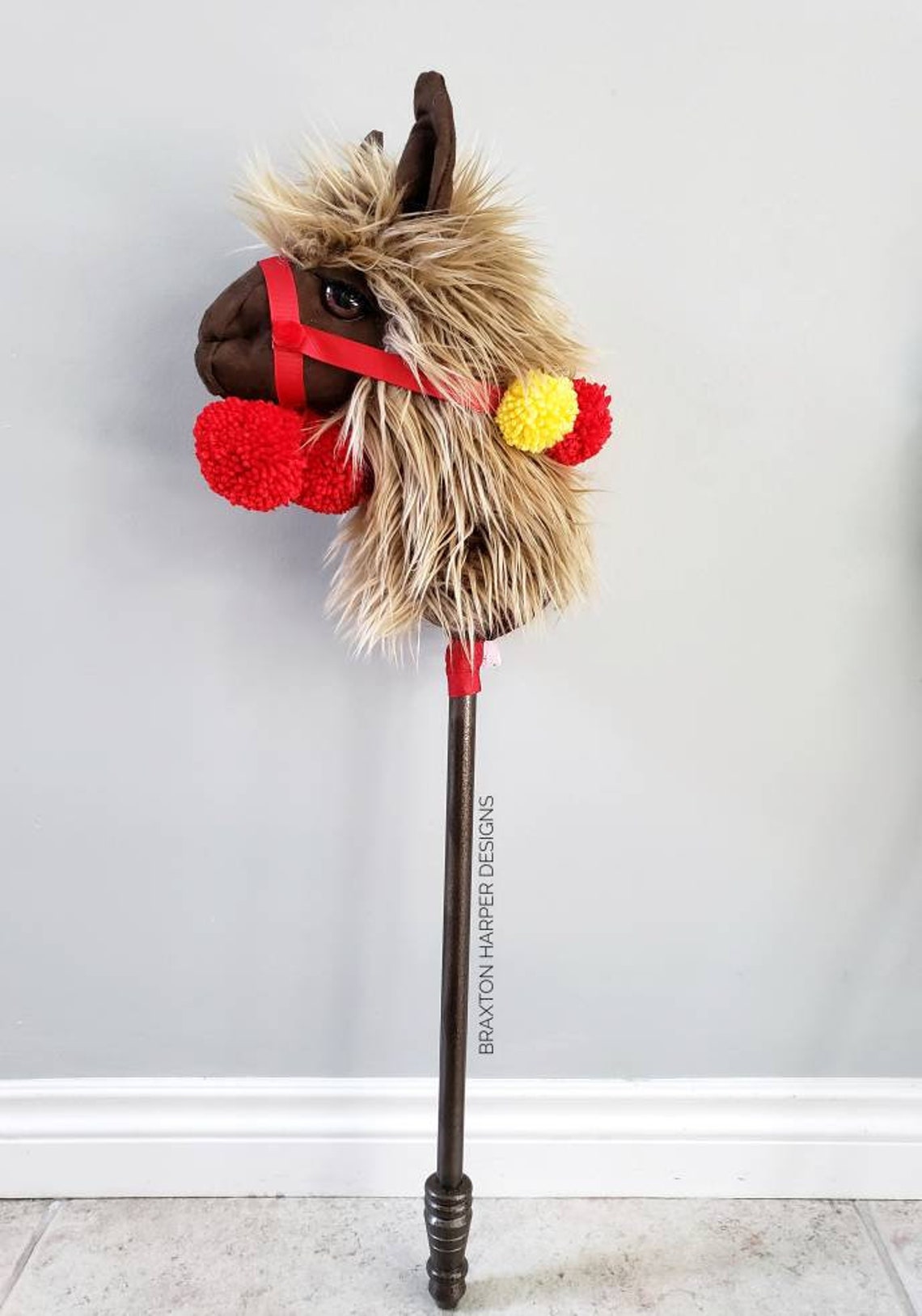 Stick llama stick animal handmade one of a kind stick Etsy