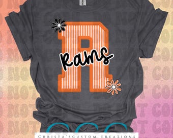 Floral Uni Brief PNG: Rams Seersucker Sublimation Design (Digitaler Download