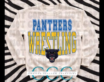 Panthers Wrestling PNG | Team Spirit Shirt Design (Digitaler Download)