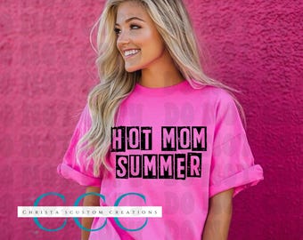 Heiße Mama Sommer PNG | Digitaler Download | Transparenten Hintergrund Sublimation Design schwarz grunge