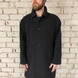 Men's Wool Coat / Winter Jacket / Long Warm Coat / Size L / Gift for him