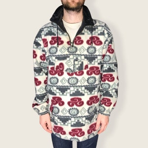 Chaqueta polar de esquí vintage de los años 90: cortavientos de montaña para hombre, talla M