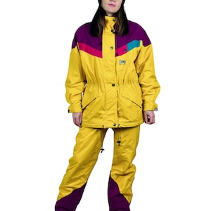 Vintage Ski Overall, Rukka Ski Suit, Ski Overall Size 38 / M, Yellow Ski Suit, Winter Ski Suit, Snowboard Overall, Women&#39;s Ski Overall, Gift