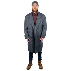 Winter Men&#39;s Overcoat, Vintage Overcoat, Warm Overcoat, Men&#39;s Overcoat, Double Breasted Overcoat, Classic Style Overcoat, Grey Color Coat