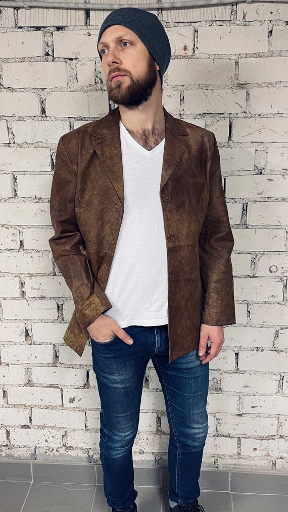 Leather Blazer / Leather Jacket / Classic Cardigan