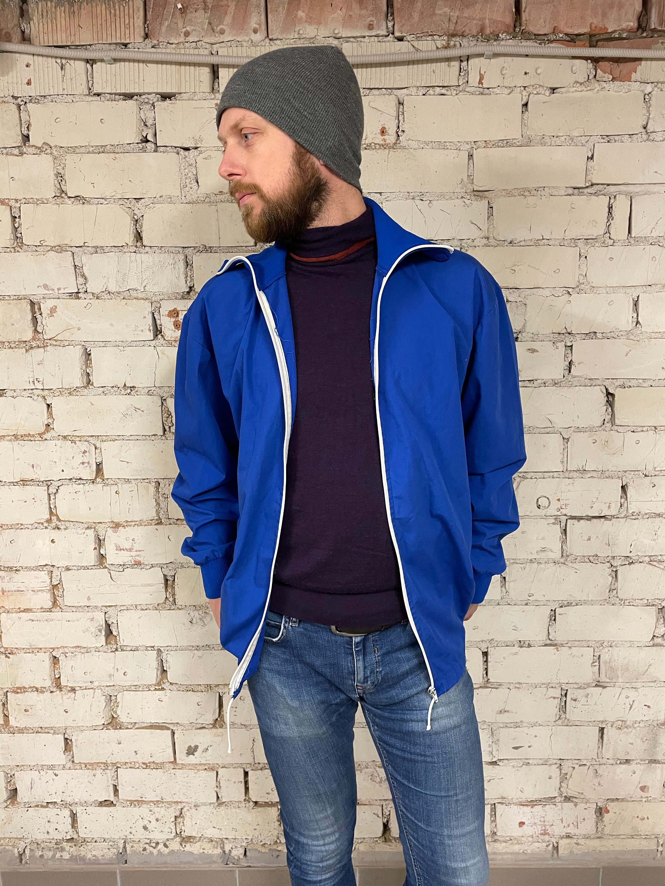 【税込】 Windbreaker Sport Style 90s 80s Vintage by Blue Hamar Ramah トップス