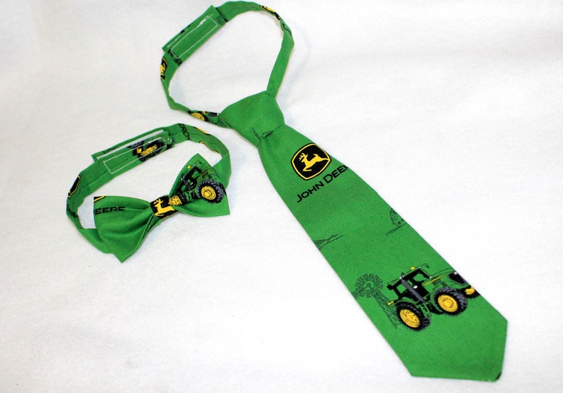 John Deere Adjustable Child Necktie / John Deere Bow Tie / Etsy