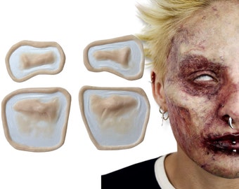 Silikon Zombie Prothetik Set - Halloween SFX Make Up