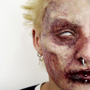 Set de prótesis de silicona para zombis - Maquillaje de efectos especiales para Halloween imagen 6