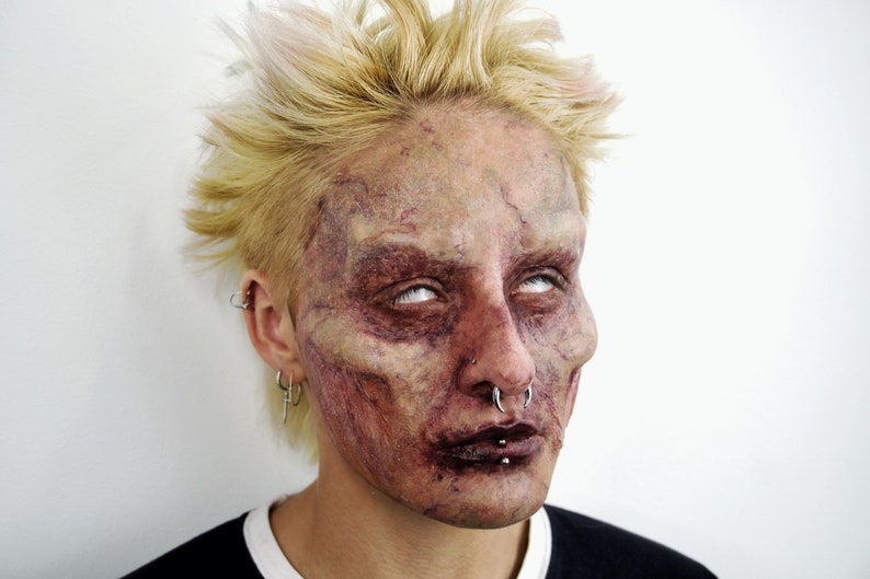 Set de prótesis de silicona para zombis - Maquillaje de efectos especiales para Halloween imagen 5