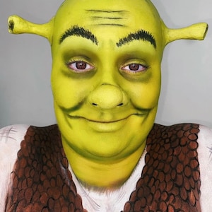 Green ogre nose and ears prosthetics - liquid latex - character prosthetics - cosplay - SFX makeup
