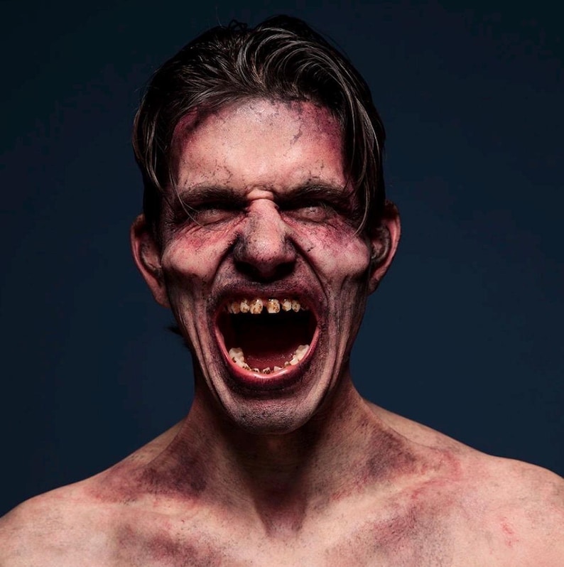 Set de prótesis de silicona para zombis - Maquillaje de efectos especiales para Halloween imagen 2