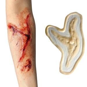 laceração protética - ferida - cortes - halloween - sem látex - maquiagem - efeitos especiais - cosplay - sfx