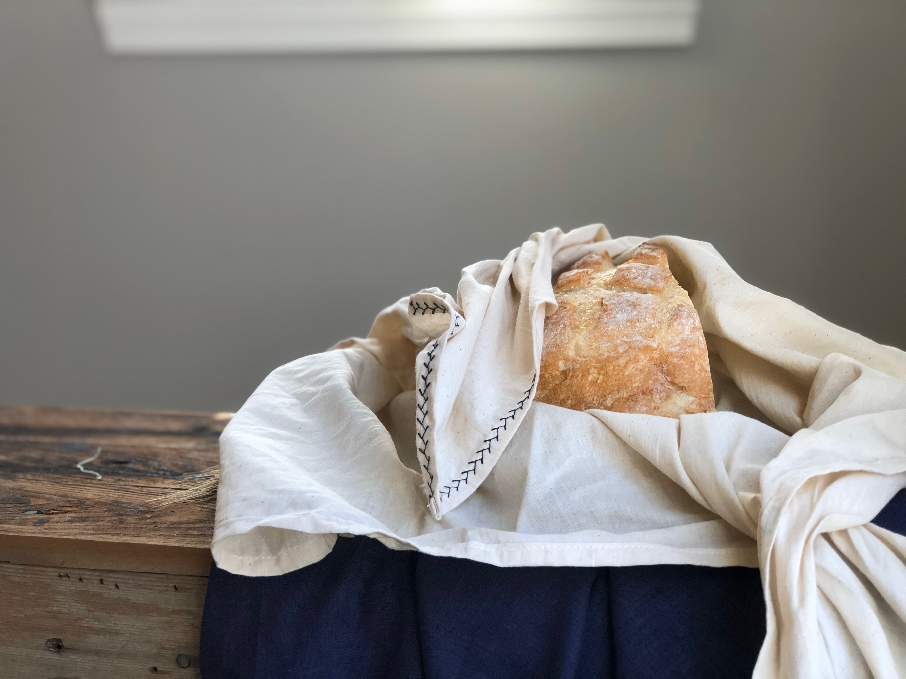 Cloth Bread Keeper Bread Bag Muslin Bread Wrappingzero Etsy